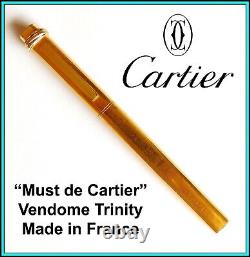 CARTIER Must de Cartier Vendome Trinity BALLPOINT PEN Used Ready to Write