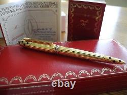 CARTIER PANTHERE Must de Trinity 3 rings YELLOW GOLD plated BALLPOINT PEN MINT