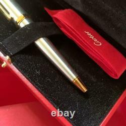 CARTIER Santos Ballpoint pen Gold x Silver UNUSED with Box
