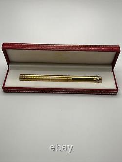 CARTIER Vintage Must de Cartier Gold plated? Vendôme Trinity Ballpoint Pen Nice