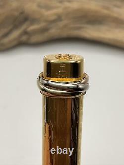 CARTIER Vintage Must de Cartier Gold plated? Vendôme Trinity Ballpoint Pen Nice