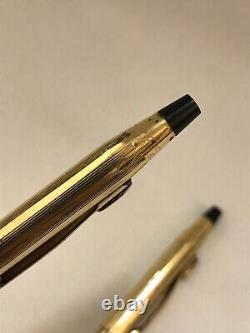 CROSS PEN PENCIL Vintage 12k Gold Rolled Cross Dresser Pen And Pencil