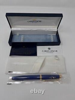 Caran d'Ache Equinox Blue and Gold ballpoint pen