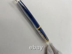 Caran d'Ache Equinox Blue and Gold ballpoint pen