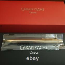 Caran d'Ache Genève Ballpoint Pen Gold Swiss Made Brand New Sealed Pack Genuine