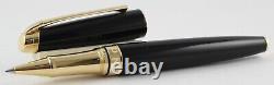 Caran d'Ache Leman Ebony Black, Gold Trim Roller Ball Pen, 2014, Collector Item