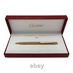 Cartier Authentic Luxurious Ballpoint Pen With Box ST150188 Gold Pre-owned H4.9