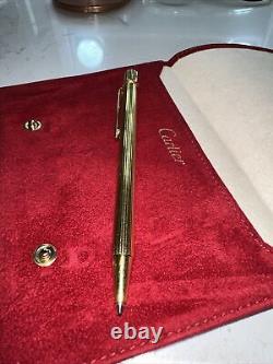 Cartier Ballpoint Pen Gold Plated 24K Collection