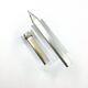 Cartier Ballpoint Pen Vendome Trinity Brushed Silver Gold Clip