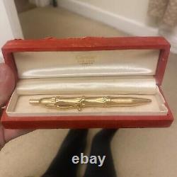 Cartier Bamboo Design Ball Pen 14K Yellow Gold