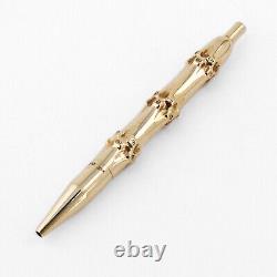 Cartier Bamboo Design Ball Pen 14K Yellow Gold