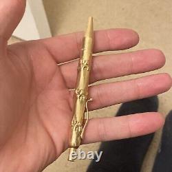 Cartier Bamboo Design Ball Pen 14K Yellow Gold