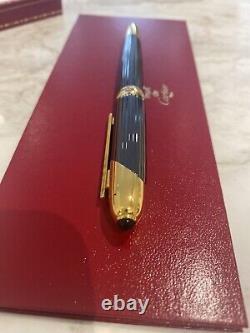 Cartier Cougar Ball Pen 18K Gold Gun Metal Cartier Trinity Collectible 1996