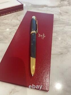 Cartier Cougar Ball Pen 18K Gold Gun Metal Cartier Trinity Collectible 1996