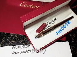 Cartier Diabolo Fountain Pen Grain D'orge Gold, Special Edition Rarest, New,