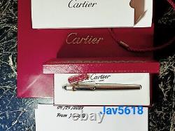 Cartier Diabolo Fountain Pen Grain D'orge Gold, Special Edition Rarest, New,