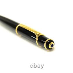Cartier Diabolo de Cartier Ballpoint pen Twist type Black ink Black Gold KQ