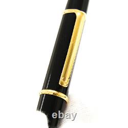 Cartier Diabolo de Cartier Ballpoint pen Twist type Black ink Black Gold KQ