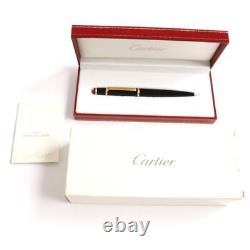 Cartier Diabolo de Cartier Blue Gemstone Twisted Ballpoint Pen Black x Gold