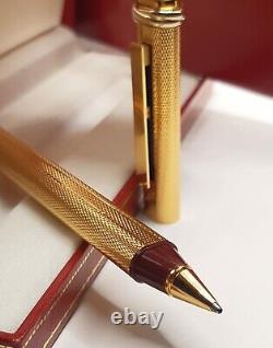Cartier Gold Vendome Roller Pen Gold Rare Decor Mint Trinity Band