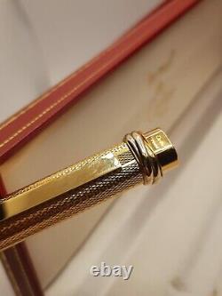 Cartier Gold Vendome Roller Pen Gold Rare Decor Mint Trinity Band
