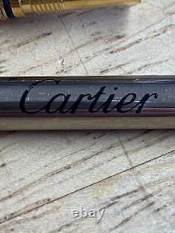 Cartier Le Must CO462- 2001 18ct Gold Plate Ballpoint Pen. Case And Guarantee