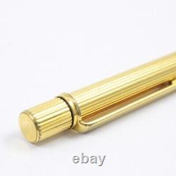 Cartier Must 2 Ballpoint Pen Gold black ink with case unisex men women 129mm