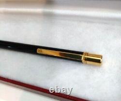 Cartier Must De Black Ballpoint Pen with Case