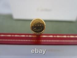 Cartier Must De Cartier II Gold plated pen in fitted case and outer sleeve