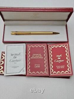Cartier Must De Catier Stylos Bille Ball Point Pen (Gordon Dore) ST150030