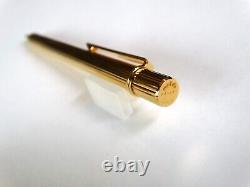 Cartier Must II Millareis Ballpoint Pen In 18k Gold Plated Godron Mint