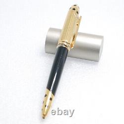 Cartier Panther Ballpoint Pen Black x Gold Color Twist Style Trinity 131mm