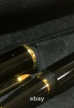 Cartier Pen Diabolo Roller Black Gold Roller with Box Good Condition