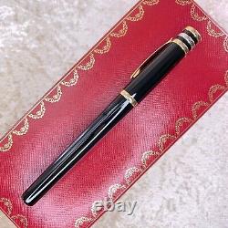 Cartier Rollerball Pen Trinity Black Resin 18K Gold Finish with Case