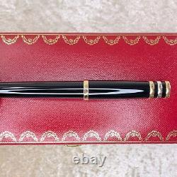 Cartier Rollerball Pen Trinity Black Resin 18K Gold Finish with Case