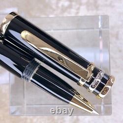 Cartier Rollerball Pen Trinity Black Resin 18K Gold Finish with Case