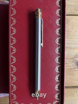 Cartier Santos De Cartier gold Palladium Plated Brushed Steel Ballpoint Pen