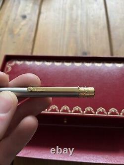 Cartier Santos De Cartier gold Palladium Plated Brushed Steel Ballpoint Pen