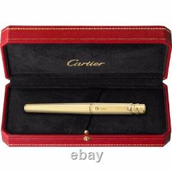 Cartier Santos de Cartier Ballpoint pen LM Gold finish Metal Godron Motif 141mm