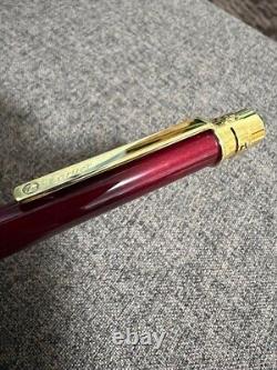 Cartier Santos de Lacquer Gold-Plated Finish Roller Ballpoint Pen Red Gold