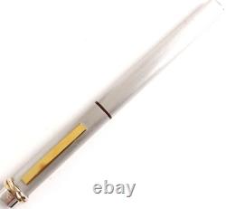 Cartier Trinity ballpoint pen with cap Silver Gold F with Case USED vintage
