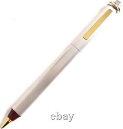 Cartier Trinity ballpoint pen with cap Silver Gold F with Case USED vintage