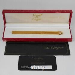 Cartier Vendome Oval Gold Plated Ballpoint Pen with Box (used) FREE SHIPPING