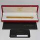 Cartier Vendome Oval Gold Plated Ballpoint Pen With Box (used) Free Shipping