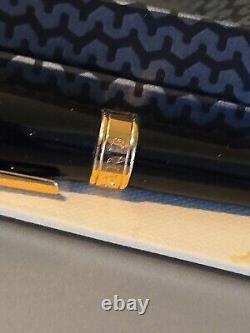 Chopard Black And Gold Ball Point Pen Blue Ink (5028)