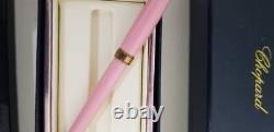 Chopard Pink/Gold Twisted Ballpoint Pen wz/Box, Manual, 2 Refills Super Rare Mint