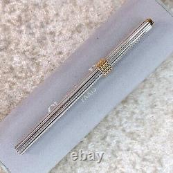 Christian Dior Cap Style MINI Ballpoint Pen Sterling Silver Godron withBox&Papers