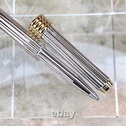 Christian Dior Cap Style MINI Ballpoint Pen Sterling Silver Godron withBox&Papers