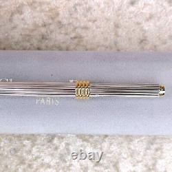 Christian Dior Cap Style MINI Ballpoint Pen Sterling Silver Godron withBox&Papers