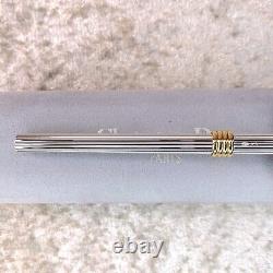 Christian Dior Cap Style MINI Ballpoint Pen Sterling Silver Godron withBox&Papers